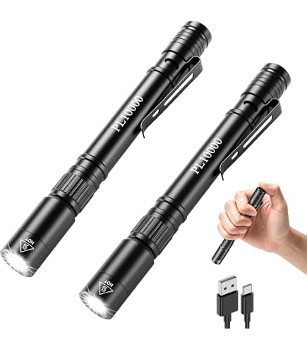 china rechargeable pen flashlight okcomuy LED Pocket Light Flashlight, IP67 Waterproof EDC Olight i18 Brass Keychain The 2 settings with Size:169 cm size-28-5