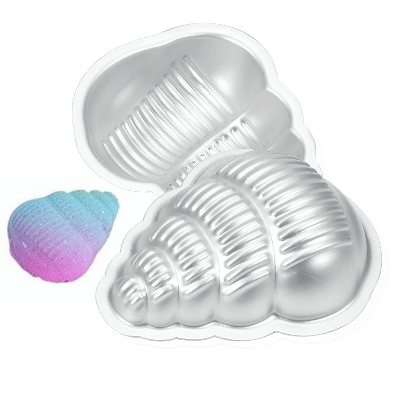 2PCS - Bath Bomb Mold Kit, Mold & Bath Bombs Press for DIY Making Supplies, Fizzy Crafting Mold Bath Bomb Molds Fizzy Crafting Tool DIY Cake Mould Tool DIY Bath Bomb Molds(Conch)