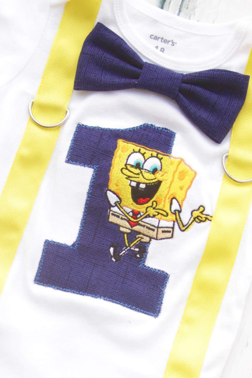spongebob first birthday outfit boy