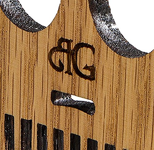 BEARD GAINS Brass Knuckles Fine Tooth Wooden Beard/Mustache Comb | Shape and Style with Portable Pocket Sized Facial Hairs Comb | MADE in USA