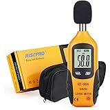 Decibel Meter, RISEPRO Digital Sound Level Meter 30 – 130 dB Audio Noise Measure Device Dual Ranges HT-80A