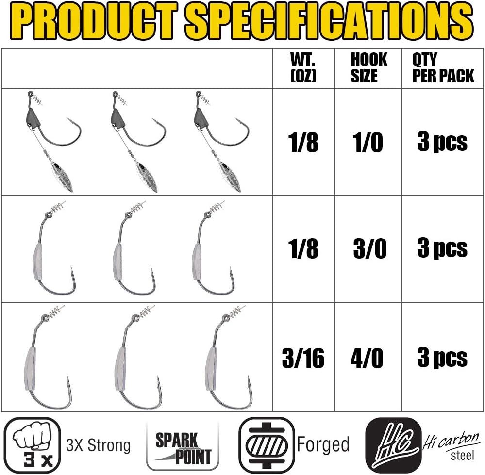 Swim-Fluke-Bait-for-Bass-Fishing-Lure-Paddle-Tail-Soft-Plastic-Baits Kit 4 - 5 Inch Pack of 25 (39PC Swimming Fluke Rig Kit) : Sports & Outdoors