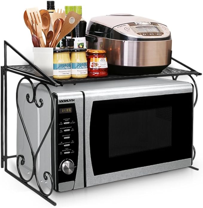 P&B Stable Microwave Shelf Stand Metal Microwave Oven Rack Single Layer