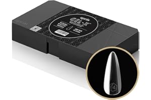 Aprés Gel-X® Stiletto Box of Nail Tips | 280 Gel-X Tips, Soft Tips, 14 Sizes 00-9 | Half-sizes Included (Natural Stiletto Medium, 280 Count)
