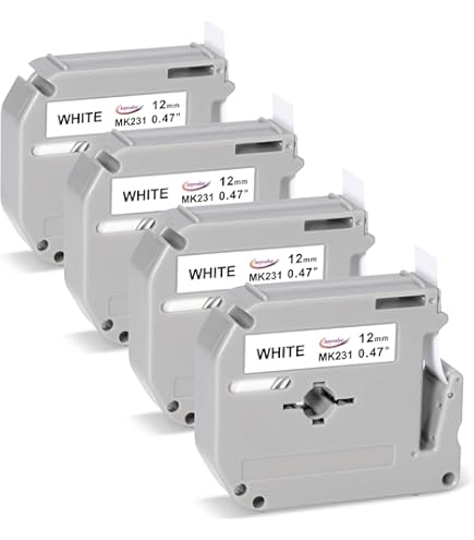 Brother MK232 12mm (0.47") Red On White Non-Laminated Tape For P-touch 8m (26.2 Ft - Foto 9