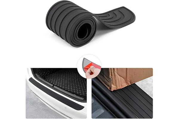 Car Rear Bumper Protector Guard - Anti-Scratch Rubber Cover Strip for Most Cars and SUVs