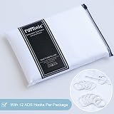 Furlinic Shower Curtain 72x72 in Mould Proof Waterproof Polyester White view 7