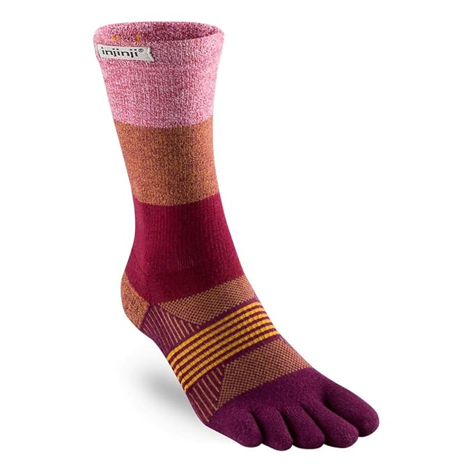 Injinji Womens Trail Midweight Crew Pomegranate