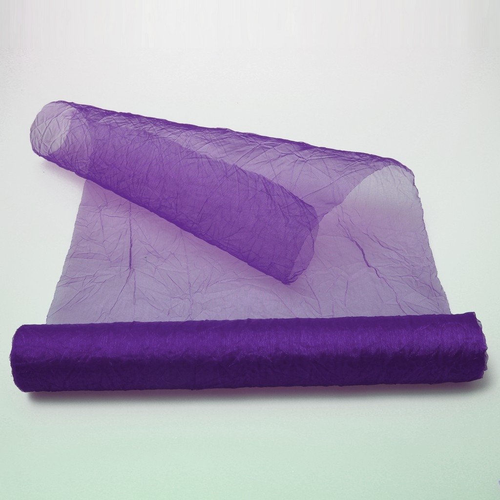 Deko AS GmbH Crashorganza 68280 40-R 280 Table Runner 28 cm Wide 5 Metre Roll Purple