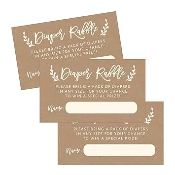 Amazon Com 25 Diaper Raffle Ticket Lottery Insert Cards For Rustic Amazon Com 25 Diaper Raffle Ticket Lottery Insert Cards For Rustic