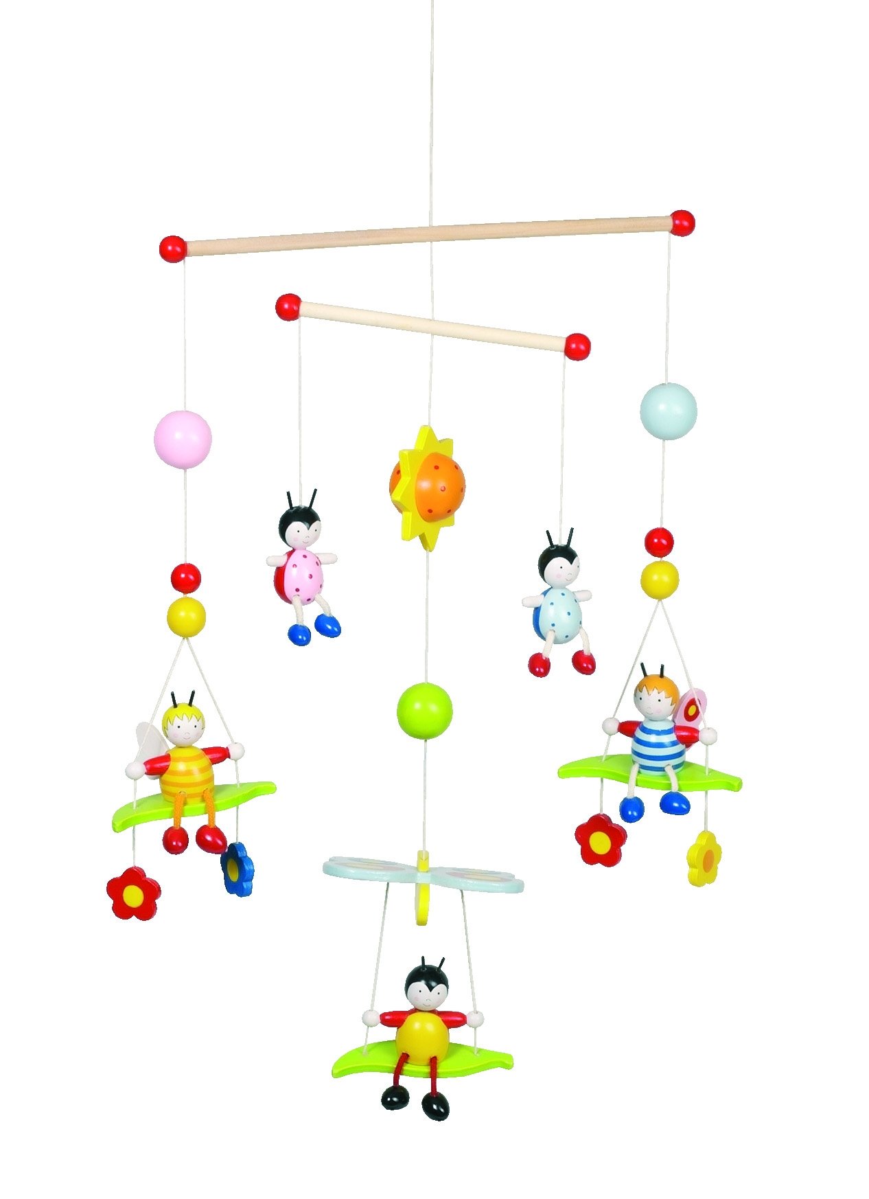 Goki 52954 Wooden Mobile Beetles and Bees