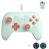 8Bitdo Ultimate 2C Hall Effect Joysticks and Hall Triggers Wired Controller for Windows PC and Android, with Remappable L4/R4 Bumpers, Turbo function & Rumble vibration (Mint)