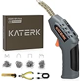 Katerk Cordless Plastic Welder with 400 Staples, Plastic Repair Welder Kit | 3-Temperature Settings, Portable USB Rechargeable Plastic Welder Kit, Ideal for Bumper Repairs, Toy, DIY Projects
