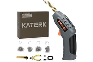 Katerk Cordless Plastic Welder – 400 Staples Included, 3-Temperature Settings, USB Rechargeable Portable Plastic Welding Kit, Perfect for DIY Projects, plastic/Bumper/Toys Repair