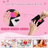Vicloon Rainbow Scratch Art 50Pcs Notes with 4 Stencils 5 Stylus 8.5x8.5CM view 5