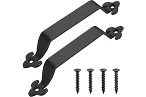 BJBJJIU 2 Pcs Sliding Barn Door Handles, Black 8.26 inch Gate Handles Hardware, Garage Door Pull Handles for Interior Outdoor Sliding Barn Garages Closet Sheds Drawer Doors Gates Pull Handles