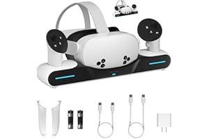 Maecker Charging Dock for Meta Quest 3/3S Charging Station Magnetic Charger for Meta Quest 3/3S Accessories Charging Stand