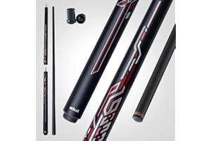 CRICAL Carbon Fiber Jump Break Cue Series 3 Piece Jump Cue Professional Powerful Break Cue with 12.9mm Tip and Uni-loc Joint 