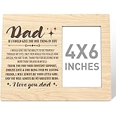 RJYMK Dad Gift Wood Photo Frame, You Will Always Be My Greatest Hero, Christmas Birthday Father's Day Picture Frame Gifts for Dad Father from Daughter Best Dad Ever Gift