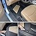 Motor Trend FlexTough 2 Tone Rubber Car Floor Mats for Auto - Heavy Duty All Season Black & Beige