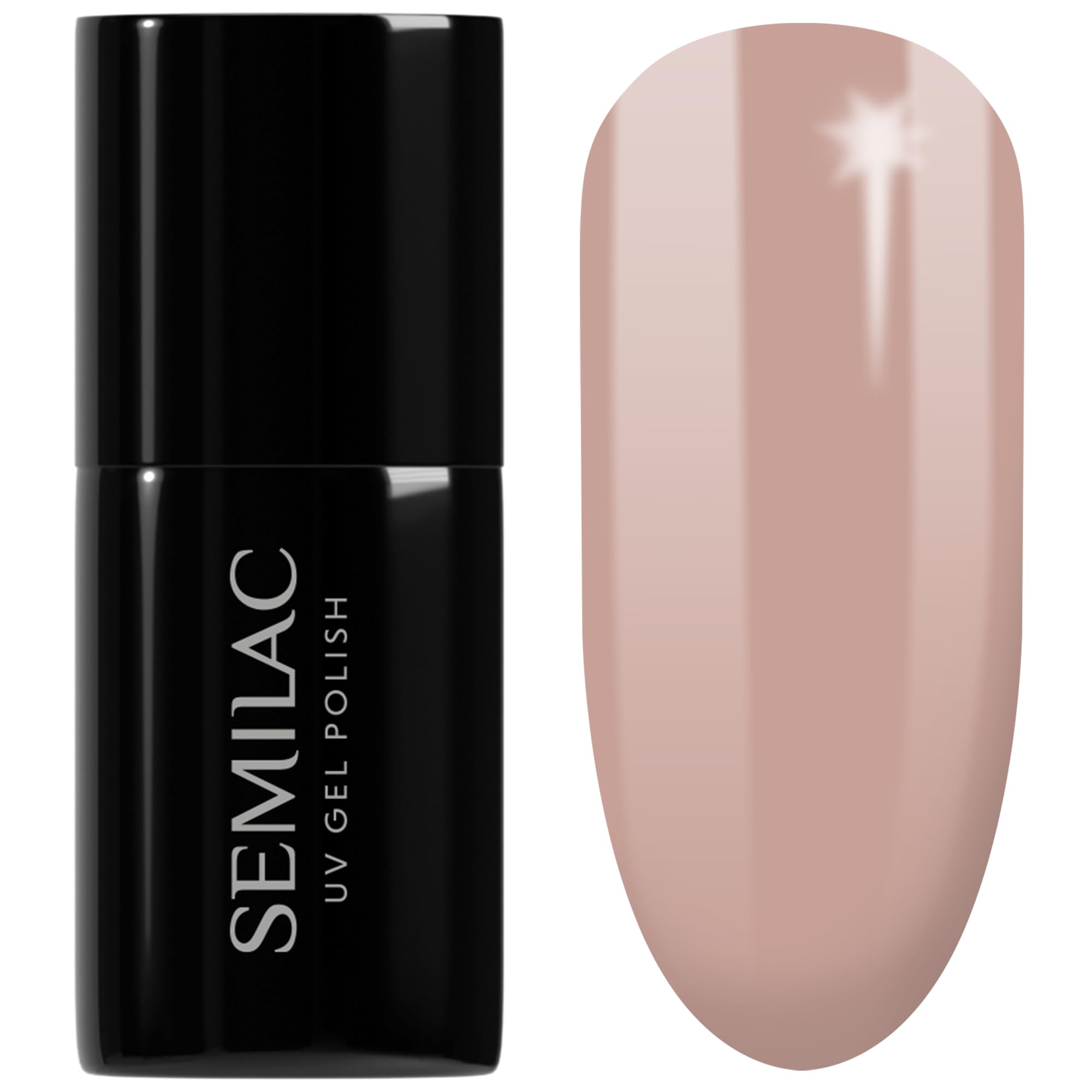 SEMILAC Gel Nail Polish 202 Grey Brown - Full Coverage Gel Polish - Soak Off Easy To Use LED/UV Nail Lamp - Long Lasting Manicure and Pedicure up to 3 weeks