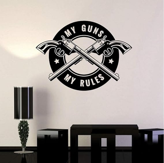 xjpgkd My Gun My Rules Wall Decals Cotizaciones Etiqueta de la Pared