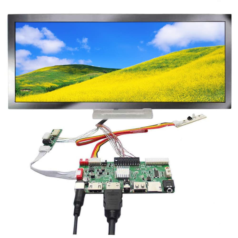 VSDISPLAY 12.3 inch HSD123KPW2-D10 1920x720 IPS LCD Screen and HD-MI USB SD Card Controller Board