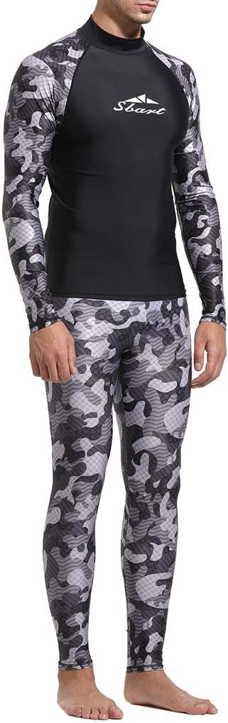 StyleV Long Sleeve Camo Rash Guard UV Protection One Piece Full Diving Suit for Men Keep Warm Swimsuit Wetsuit & Breathable Sports Dive Skins for Swimming, Diving, Surfing and Snorkeling : Sports & Outdoors