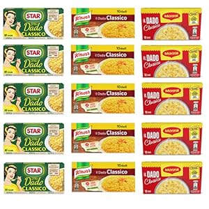 Testpakket Bouillon Dado Soepblokjes Star Classico (5 x 10pz ) + Knorr Classico (5 x 10pz ) + Maggi Classico (5 x 10pz)