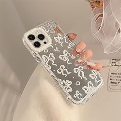 FLIRACON Love Heart Bow Plating Mirror Soft Phone