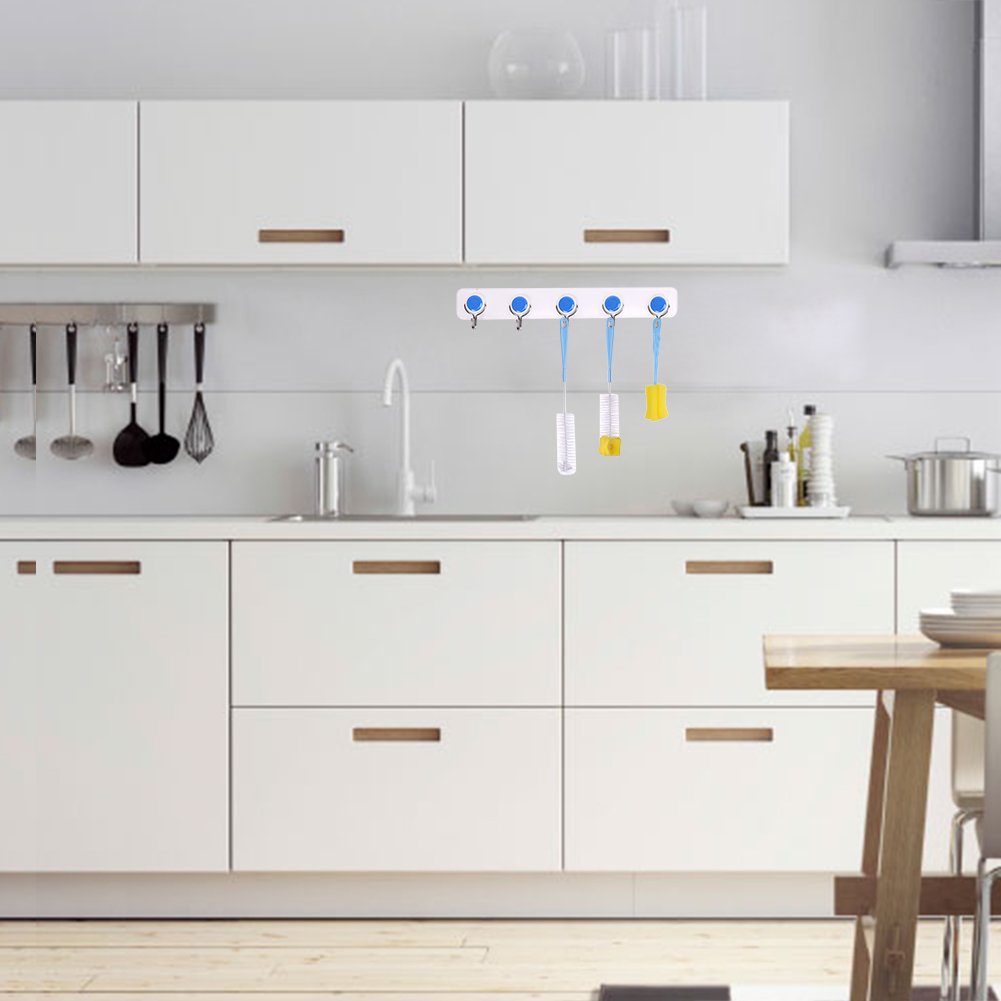 3 Piece Bottle Brushes Set, SIKIWIND Water Bottle Brush Cleaner Set - Bendable 16” Rugged Bristles Long Bottle Cleaning Brush + 14” Sponge Bottle Brush and 10” Soft Safe Baby Bottle Brush(Blue&Yellow)