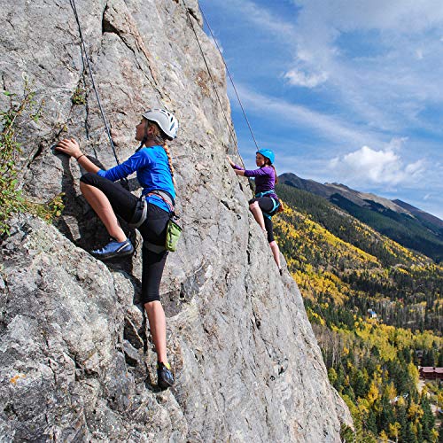 HomTop Outdoor Climbing Rope, 65Ft(20m) Length, 10.5mm Diameter, 2645Lbs(1200Kg) Pull High Strength Cord Safety Rope Braid Nylon Rope, Escape Rope Fire Rescue Parachute Rope with 2 Carabiner (Orange)