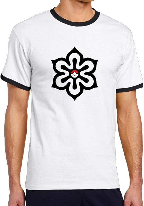 Amazon Smokybird メンズ 半袖 リンガー ｔシャツ おもしろデザイン 六葉形 京都府章 プレイヤー 位置 ゲームマニア チームワーク 人気ファッション Xxl Black Tシャツ カットソー 通販