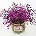 CATTREE Artificial Shrubs Bushes, Plastic Fake Plants Wedding Indoor Outdoor Home Garden Verandah Kitchen Office Table Centerpieces Arrangements Christmas Decoration Fuchsia 8 pcs
