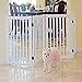 WELLAND Freestanding Wood Pet Gate White, 54-Inch Width, 30-Inch Height (No Support Feet)