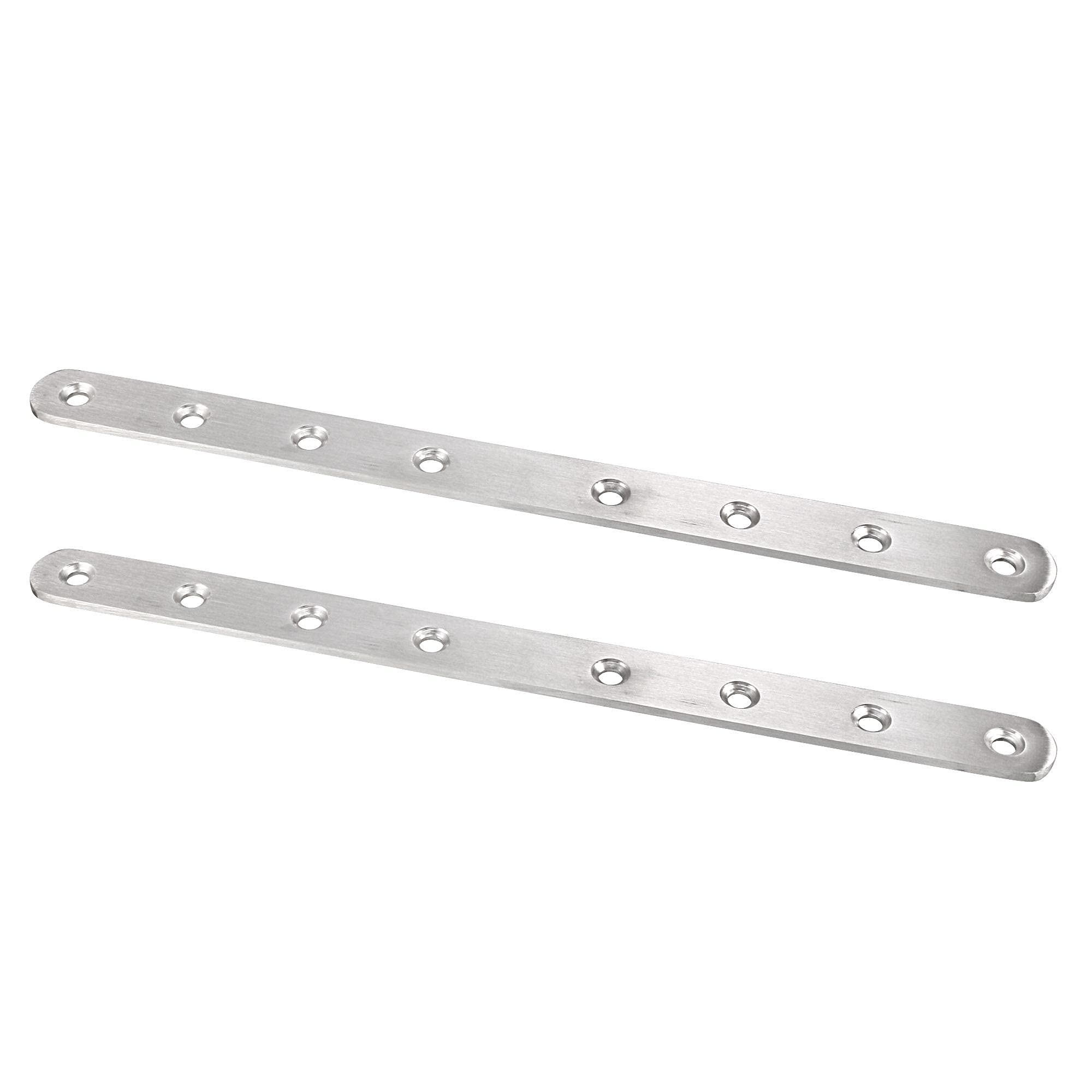 sourcing map Repair Plate, 245mmx20mm, Flat Fixing Mending Corner Brace Bracket Connector, Pack of 2