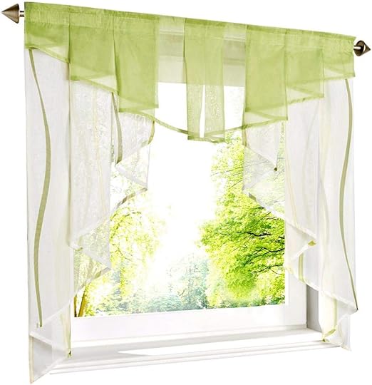 Amazon Com 86 York Rod Pocket Sheer Voile Swag Roman Shade