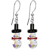 Body Candy Handcrafted Snowman Holiday Earrings Created with Crystal for Women, Mother, Friend, Wife