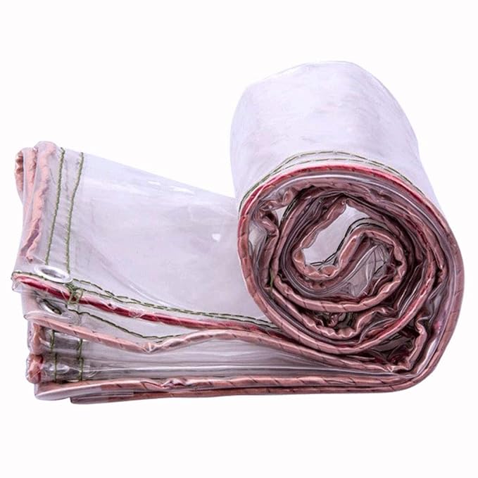 MRZHW 0.4mm Transparente Plane Mit ösen, PVC Plane Folie Klar Wasserdicht ReißFeste Schwerlast UV Beständig Transparente Plan