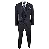 Mens Wool Tweed Suit 3 Piece Authentic 1920s Tailored Fit Classic