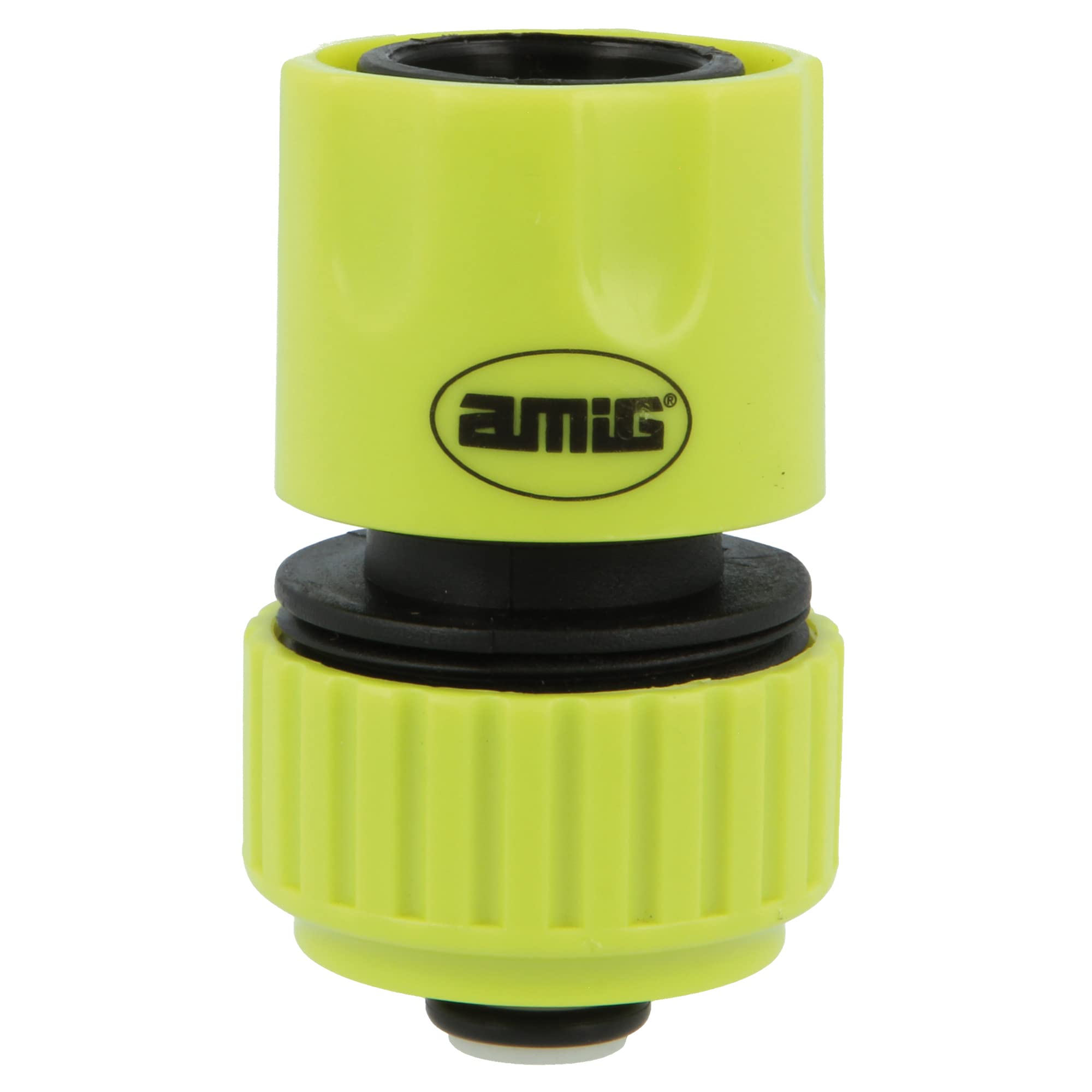 Amig - Hose Quick Connector | 3/4" | with Click Quick Anchor | Safety Stop Function | ABS Plastic | Pistachio Green