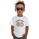 GLIGLITTR Toddler Baseball Shirt for Boys Games Day T-Shirt Kids Sunday Athletic Baseball Outfit Funny Print Summer Tee Tops