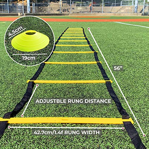 ODDO Agility Ladder Speed & Resistance Training Equipment Set for