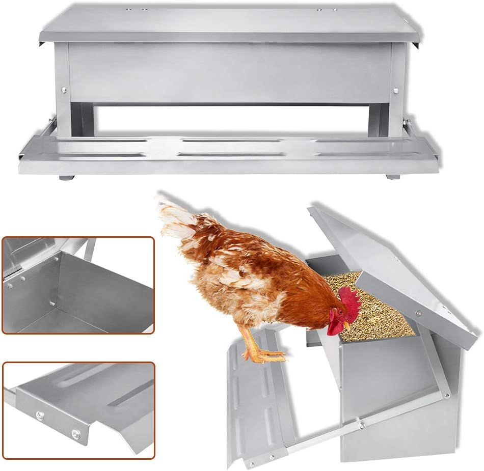 Bssmmai Hühner Futterspender | Faltbarer Gemüse Obst Halter | 16,5 Zoll Mit 4 Hängeketten