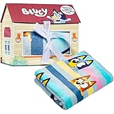 Jay Franco Bluey Throw Blanket with Gift Box - Throw Measures 46 x 60 Inches – Super Soft Special Edition Fleece Bedding