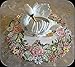 Galleria di Giovanni Embroidered Pink Rose Doilies Set of 2 Round Scarf Lace