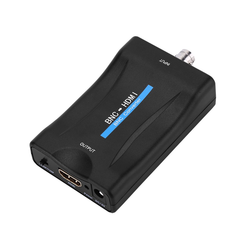 fosa BNC to HDMI Video Converter, 1080P/720P BNC to HDMI HD Adaptor Compatible with HDCP HDMI1.3 Surveillance Monitor