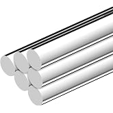 QWORK Acrylic Dowel Rod, 6 Pack 1/2" W x 12" L Clear Acrylic Round Rods for DIY Crafts, 13mm x 300mm