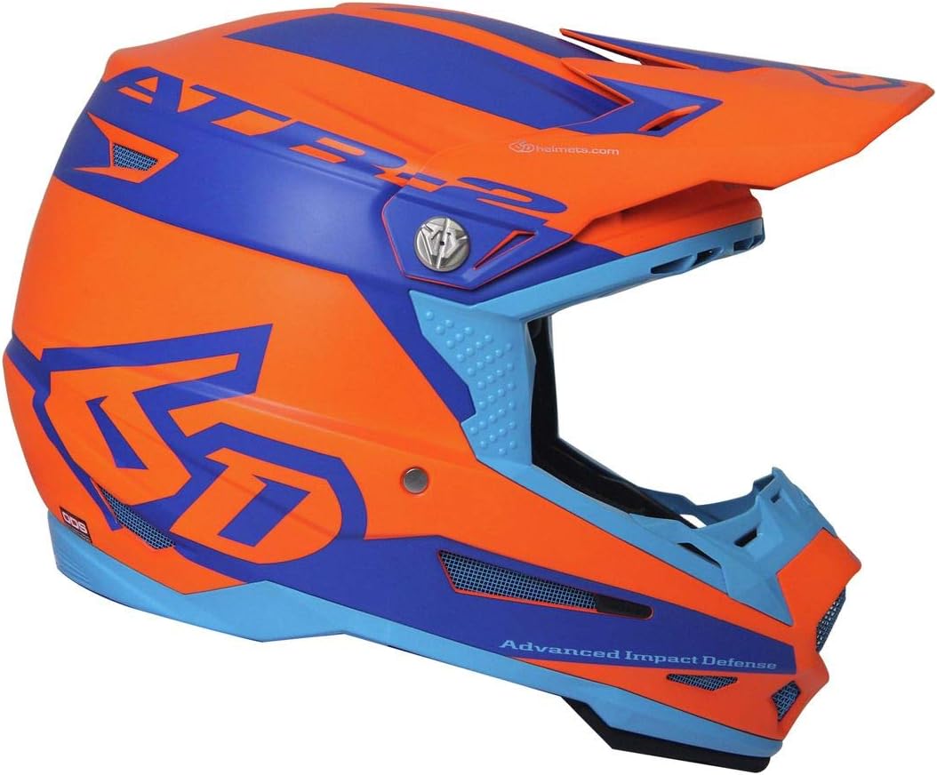 Sector 6D Orange-Blue ATR-2 MX Helmet