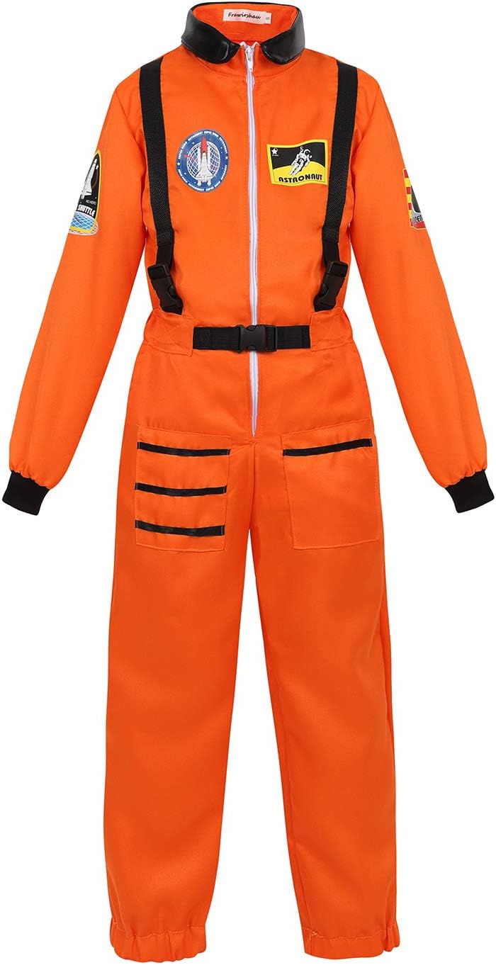 Haorugut Astronaut Costume for Kids Space Suit Role Play Dress up Costume